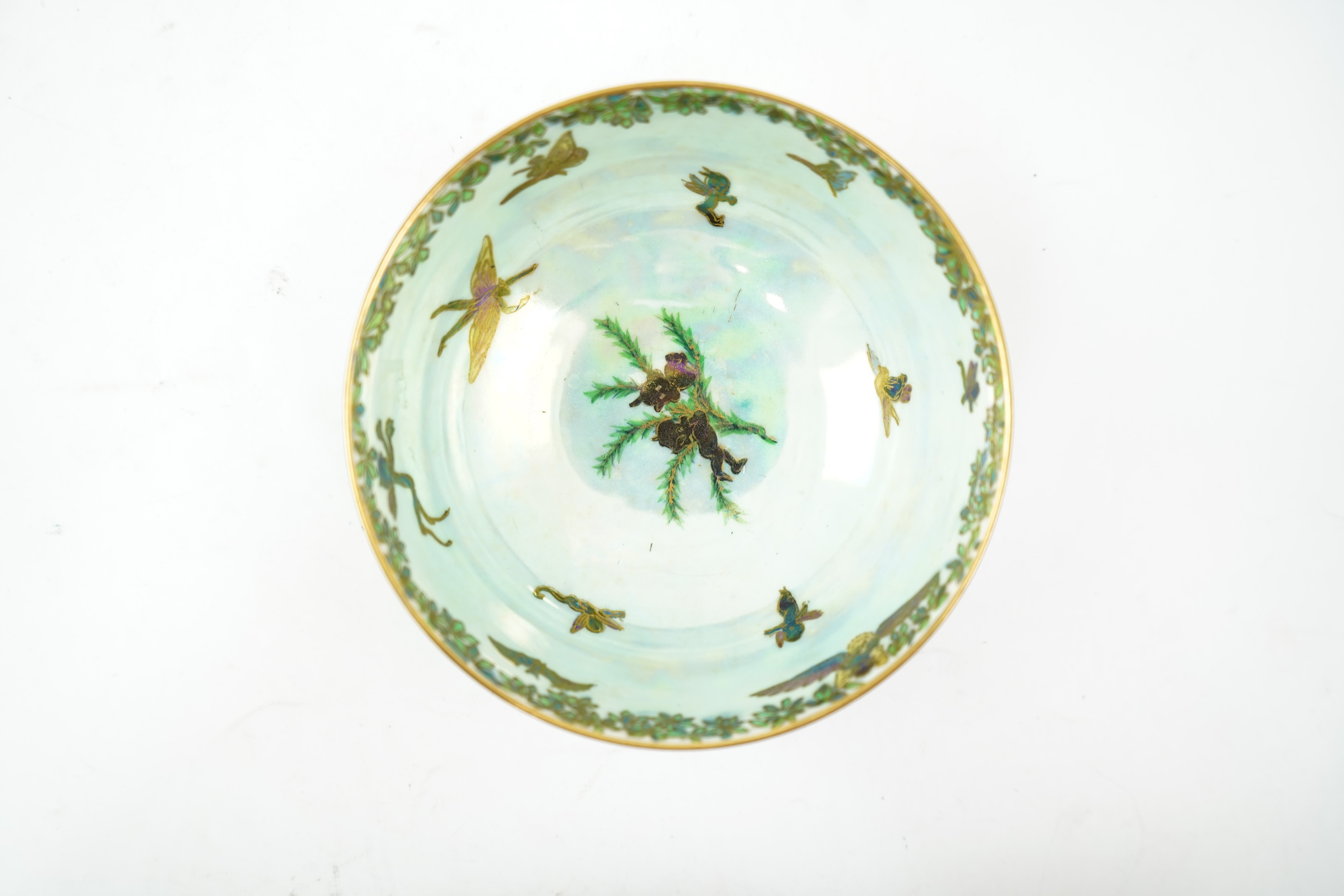 Daisy Makeig-Jones (1881-1945) for Wedgwood: A Fairyland lustre ‘Leap Frogging Elves’ bowl